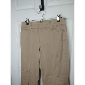 JM Collection Woman 10 reg Pants Brown Trousers Straight Leg Zip Button casual
